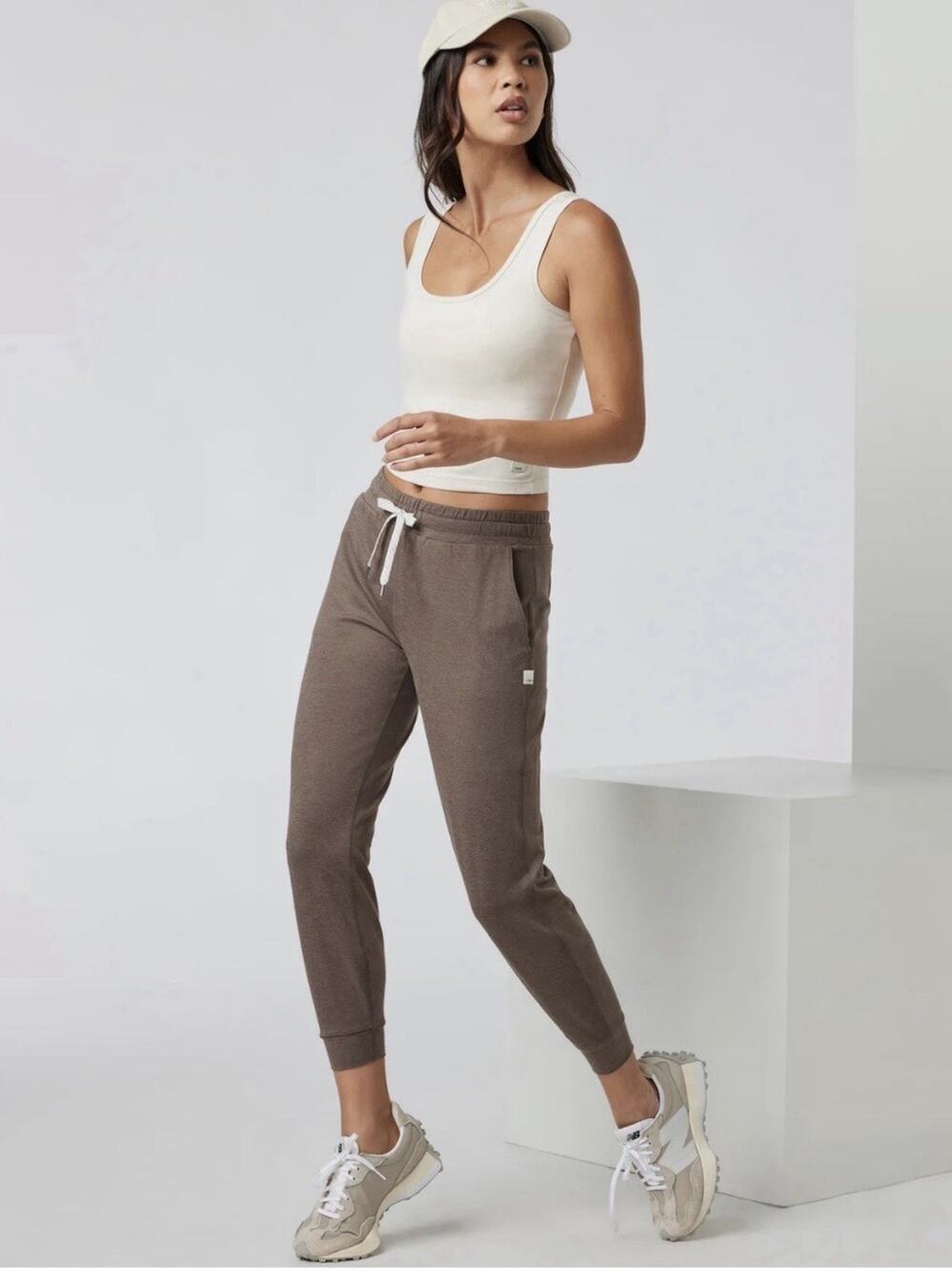 Vuori Taupe Brown Drawstring Joggers